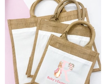 Easter Bags! Various colours and designs. Tote Bags. Personalised. Ideal for Egg Hunts or gifting! Easter Gift.