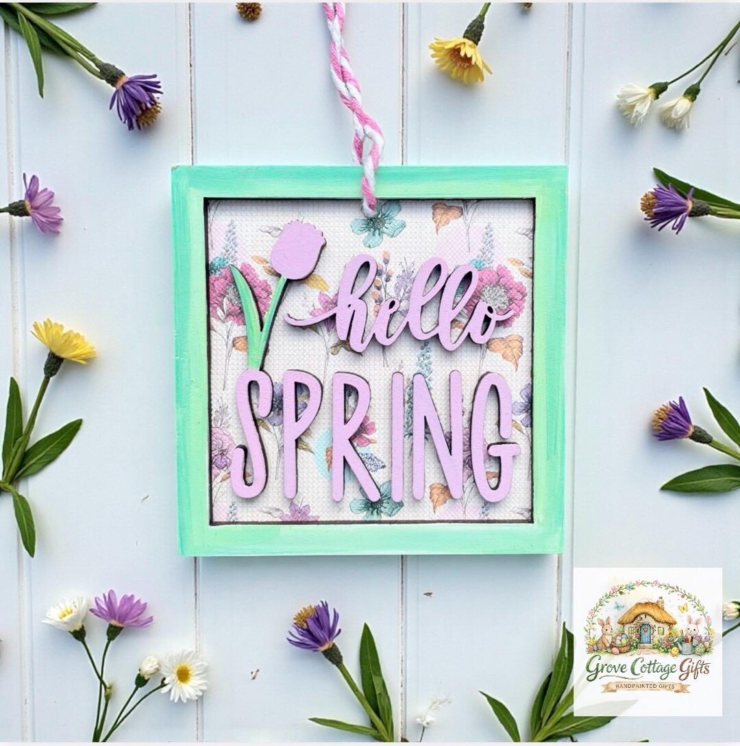 Hello Spring Mini Frame - Etsy