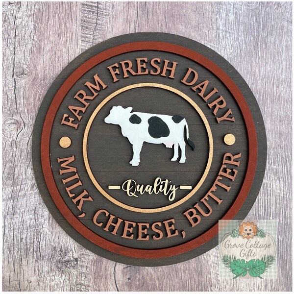 Farm fresh dairy plaque