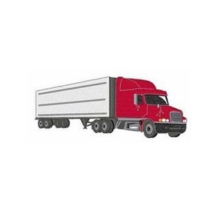 Semi Truck For Hats - Machine Embroidery Design