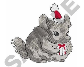 Chinchilla Christmas - Machine Embroidery Design