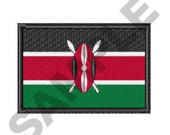 Flag Of Kenya - Machine Embroidery Design