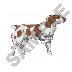 Brittany Spaniel On Point - Machine Embroidery Design