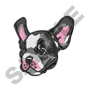 French Bulldog Head - Machine Embroidery Design