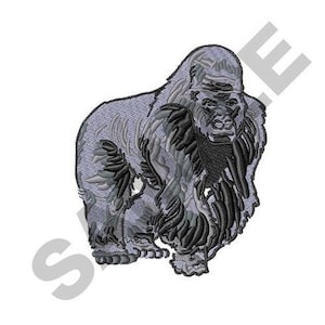 Smaller Silverback Gorilla - Machine Embroidery Design