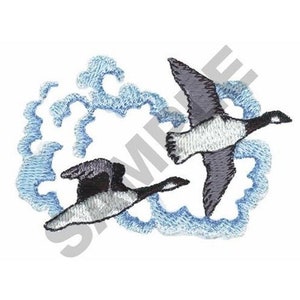 Birds In The Clouds - Machine Embroidery Design
