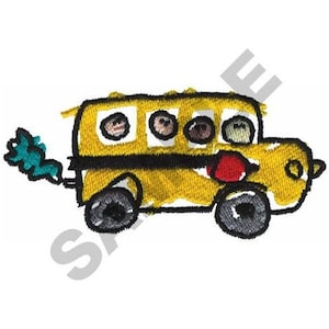 School Bus - Machine Embroidery Design