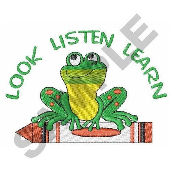 Look Listen Learn - Machine Embroidery Design