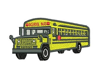 School Bus - Machine Embroidery Design