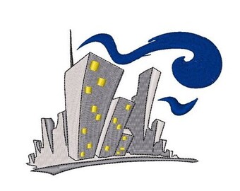 City Buildings - Machine Embroidery Design