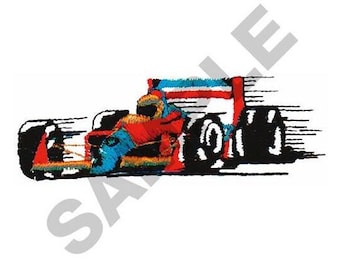 Formula One Car - Machine Embroidery Design