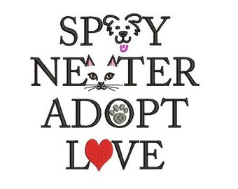 Spay Neuter - Machine Embroidery Design