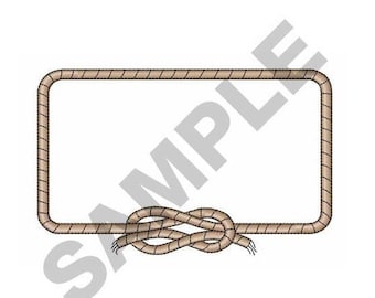 Rope Monogram Frame Embroidery Design. Rope Font Frame. Rope Embroidery ...