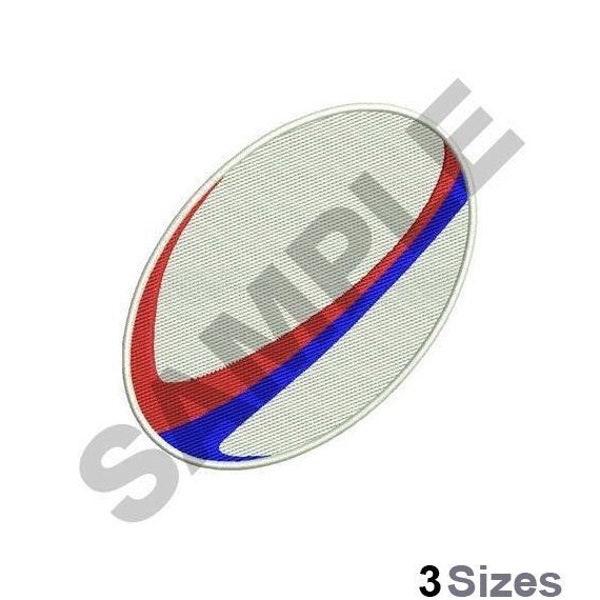 Ballon de rugby - motif de broderie Machine - 3 tailles