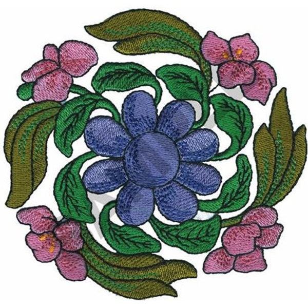 Cartouche baroque - motif de broderie machine