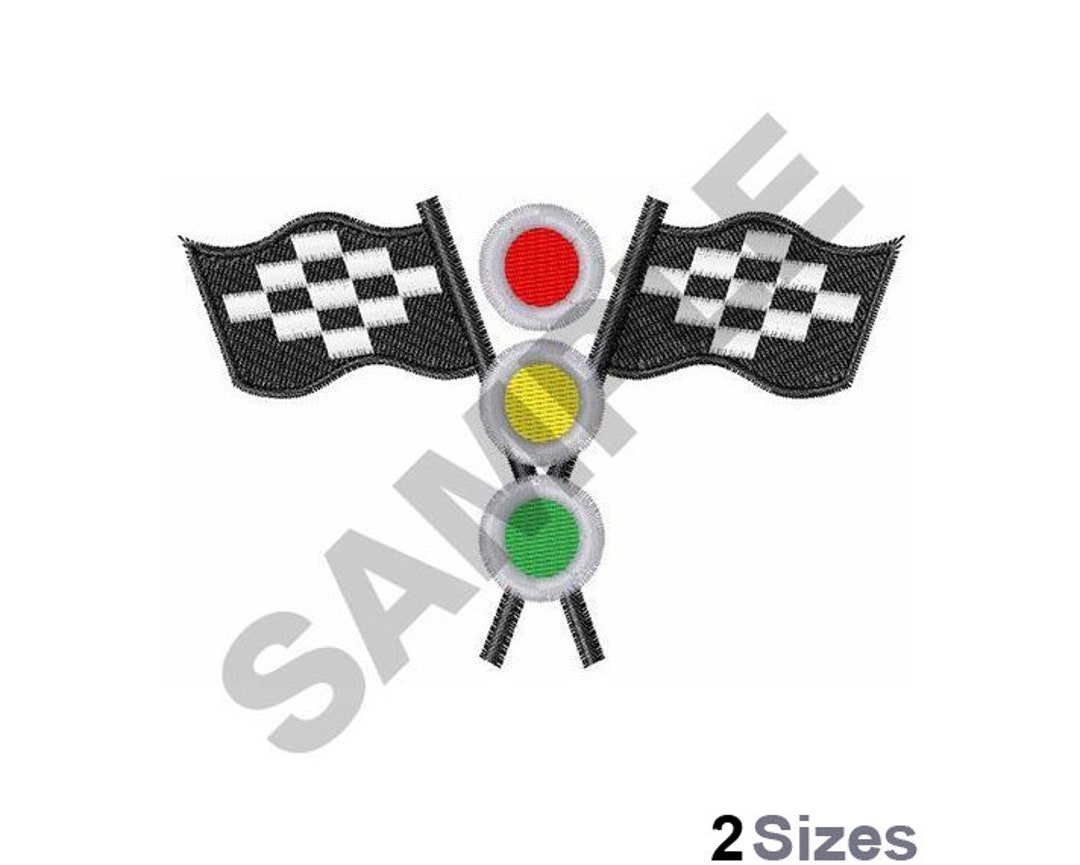 Racing Flags and Lights - Machine Embroidery Design - 2 Sizes - Etsy