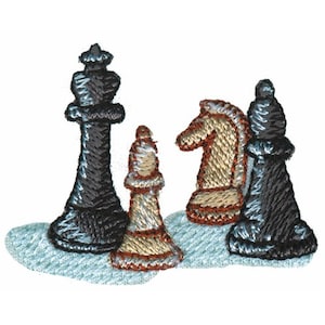 Chess Pieces - Machine Embroidery Design