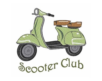 Scooter Club - Machine Embroidery Design