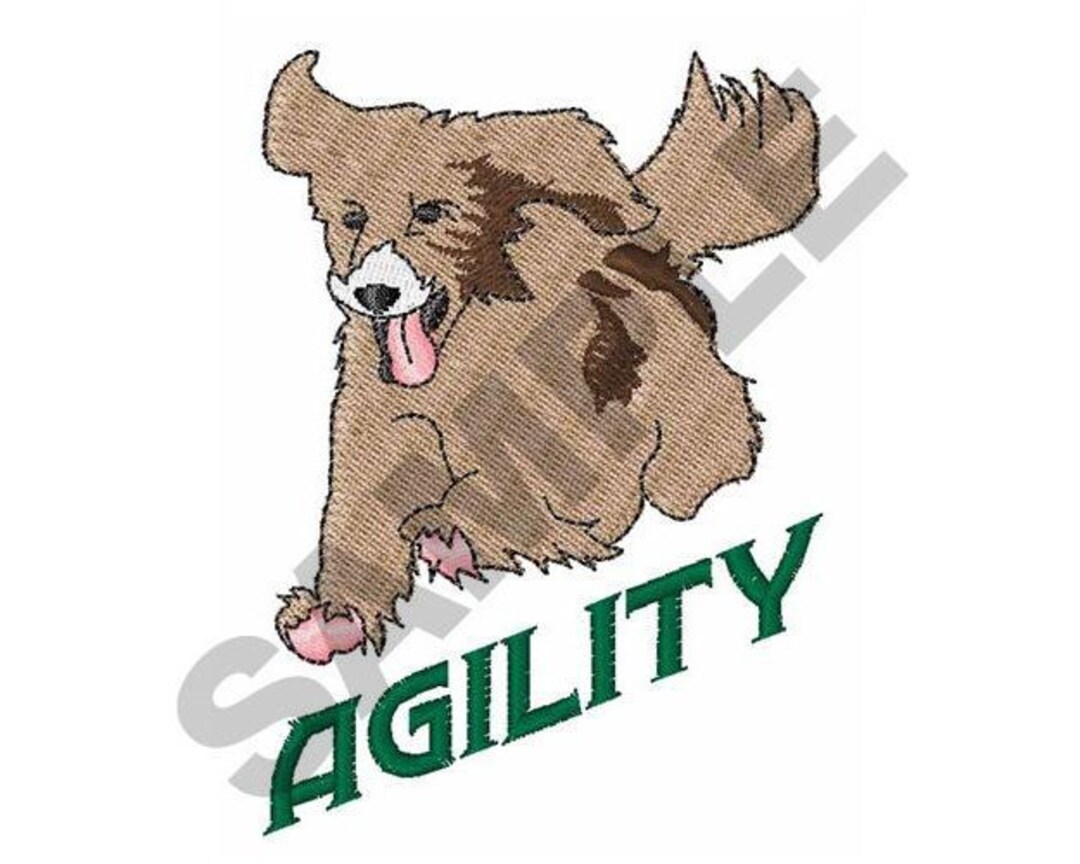 Dog Agility Machine Embroidery Design Etsy