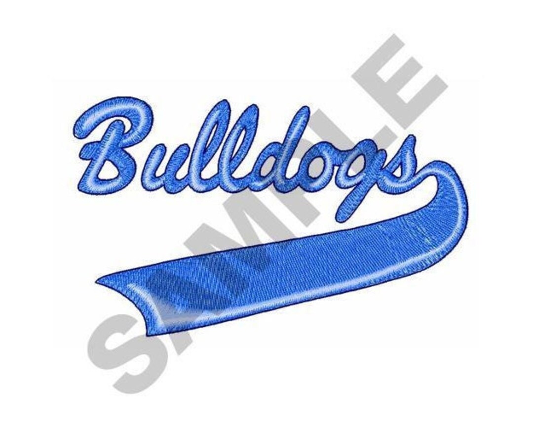 Bulldogs Sports Team Machine Embroidery Design Etsy