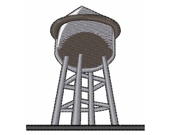 Torre de agua - Diseño de bordado a máquina