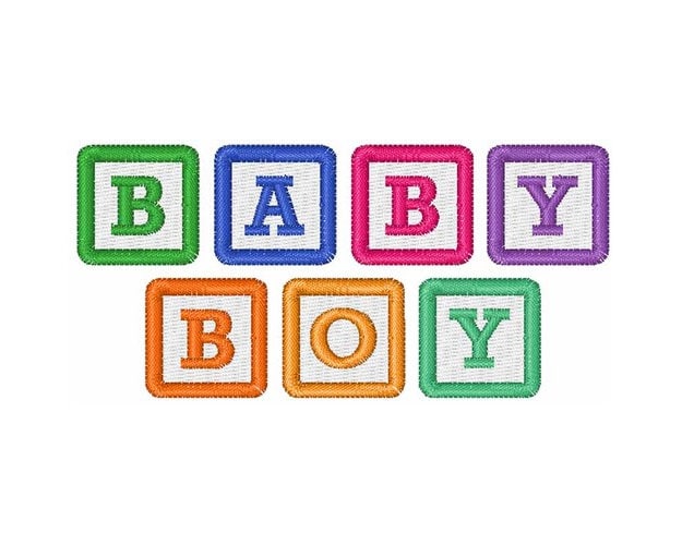 Baby Blocks Baby Boy Machine Embroidery Design Etsy