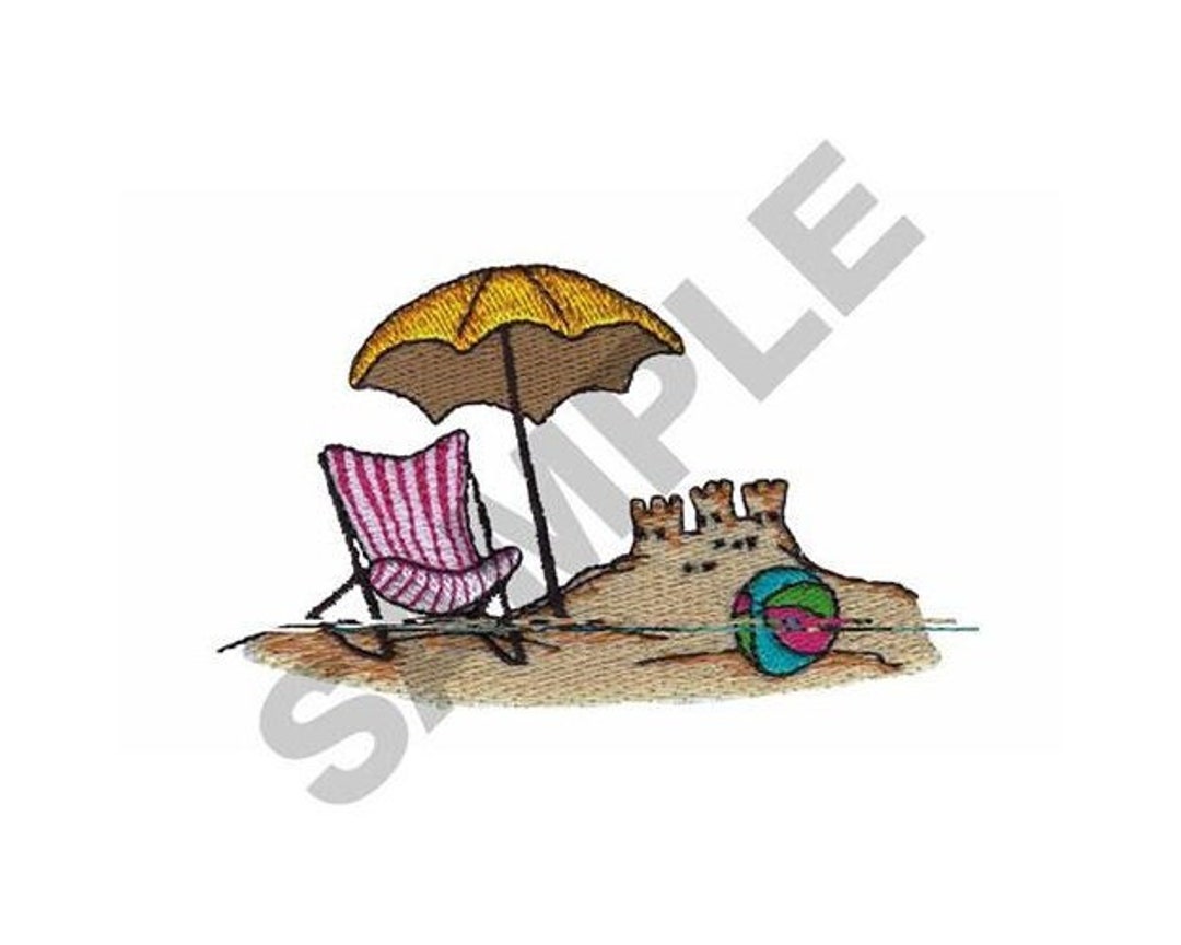 Beach Scene Machine Embroidery Design - Etsy Australia
