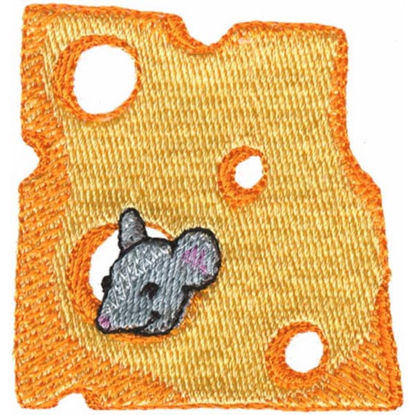 Mouse And Swiss Cheese - Machine Embroidery Design