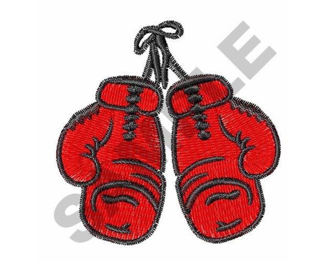 Small Boxing Gloves Machine Embroidery Design Etsy