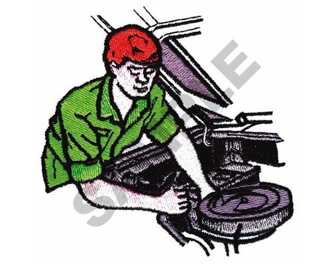 Mechanic Machine Embroidery Design Etsy