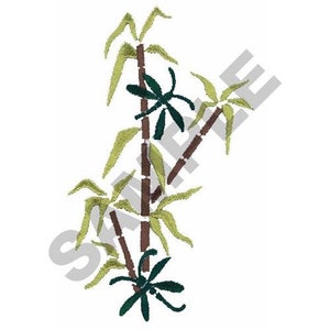 Realistic Bamboo Stick Brown And Green Tree Branch And Stems With