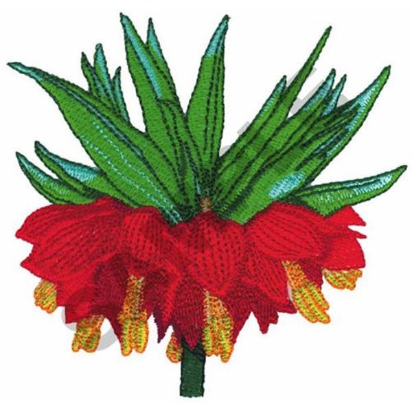 Red Crown Imperial - Machine Embroidery Design
