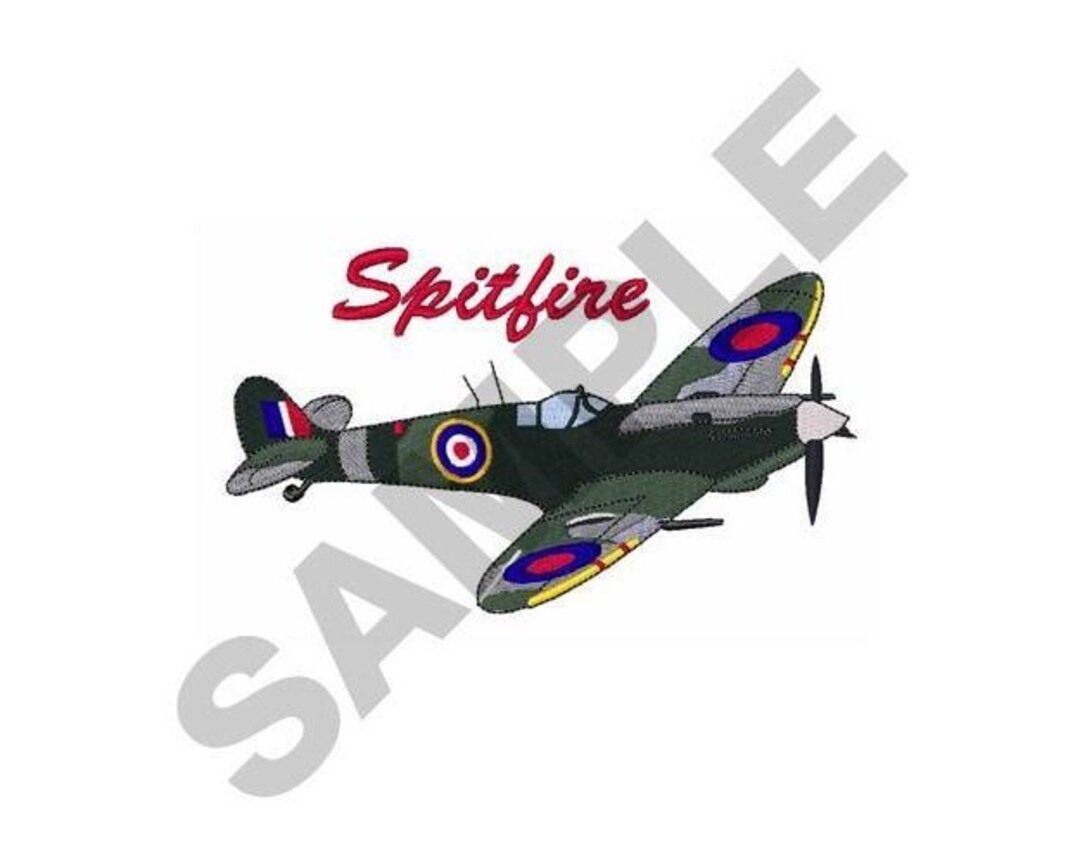 Spitfire Small Spitfire - Machine Embroidery Design - Etsy