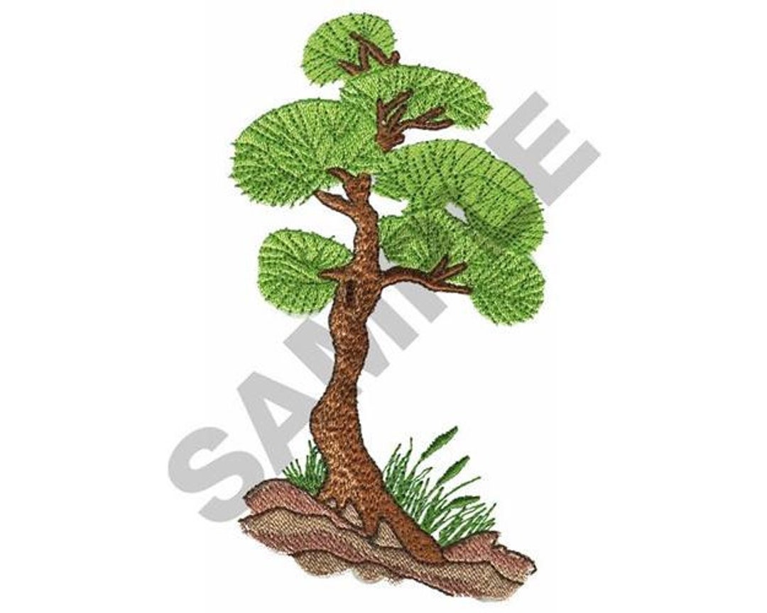 Bonsai Tree Machine Embroidery Design Etsy