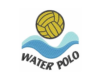 Olas de waterpolo - Diseño de bordado a máquina