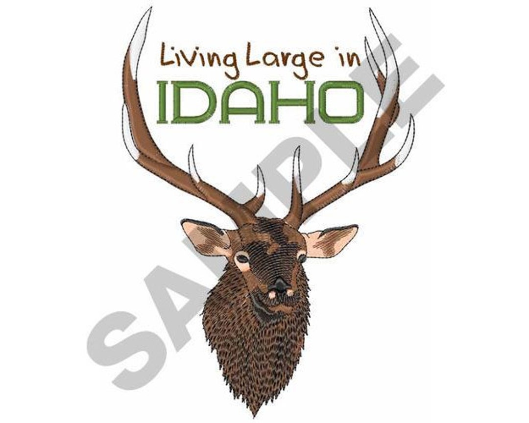 Living Large in Idaho Machine Embroidery Design Etsy