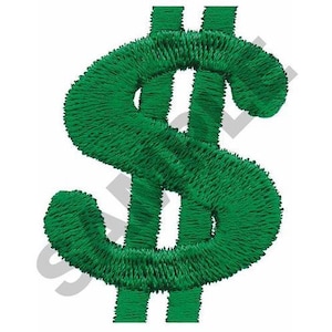 Dollar Sign - Machine Embroidery Design