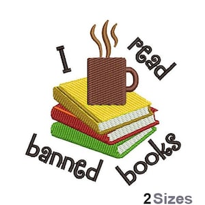 Banned Books - Machine Embroidery Design - 2 Sizes