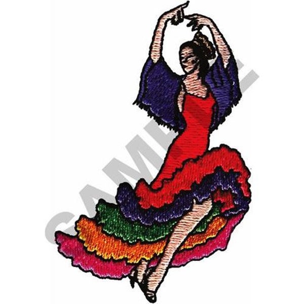 Flamenco Dancer - Machine Embroidery Design