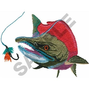 Sockeye Salmon - Machine Embroidery Design