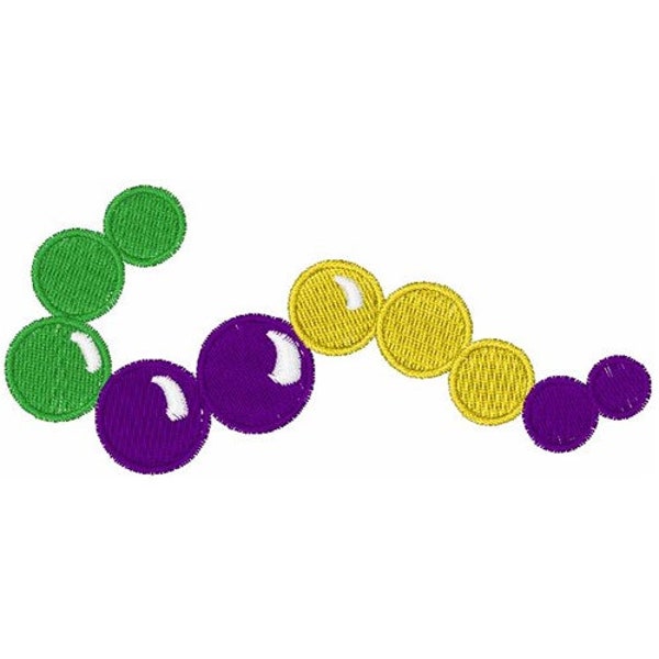 Mardi Gras Beads - Machine Embroidery Design