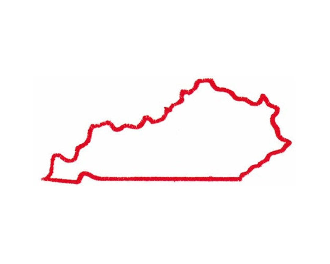 Kentucky Outline Machine Embroidery Design - Etsy