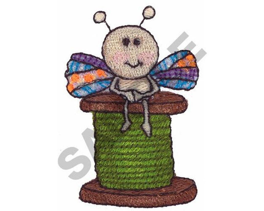 Spoolbug Bug on Spool Machine Embroidery Design - Etsy