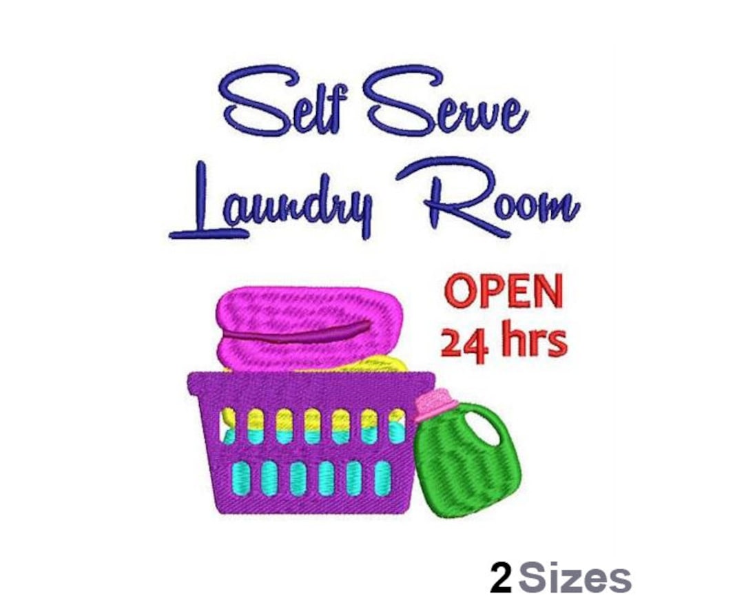 Laundry Room Machine Embroidery Design 2 Sizes Etsy