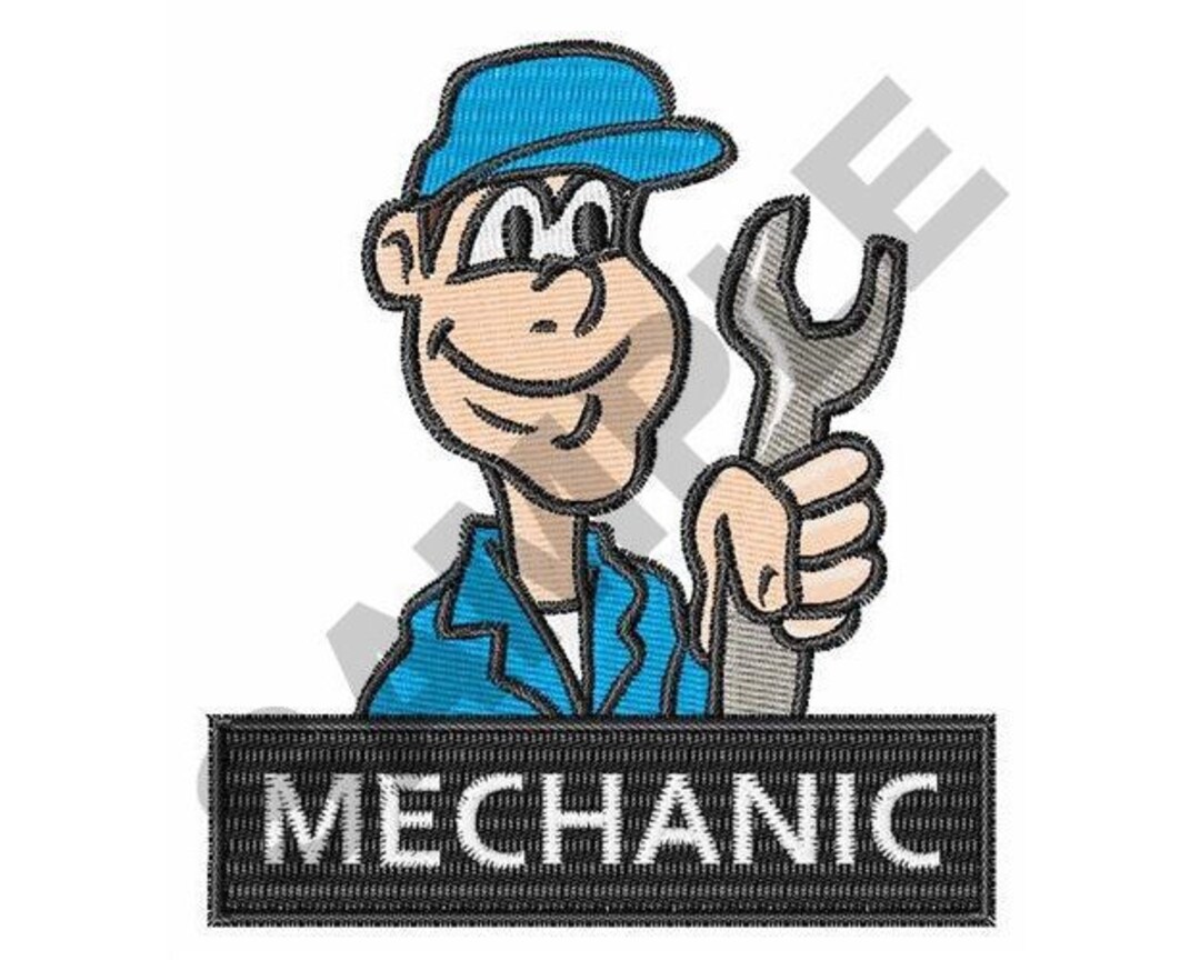 Mechanic Machine Embroidery Design Etsy