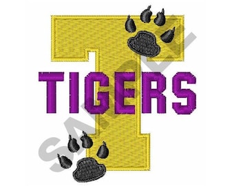 T Tigers - Machine Embroidery Design