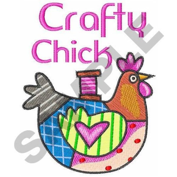 Crafty Chick - Machine Embroidery Design