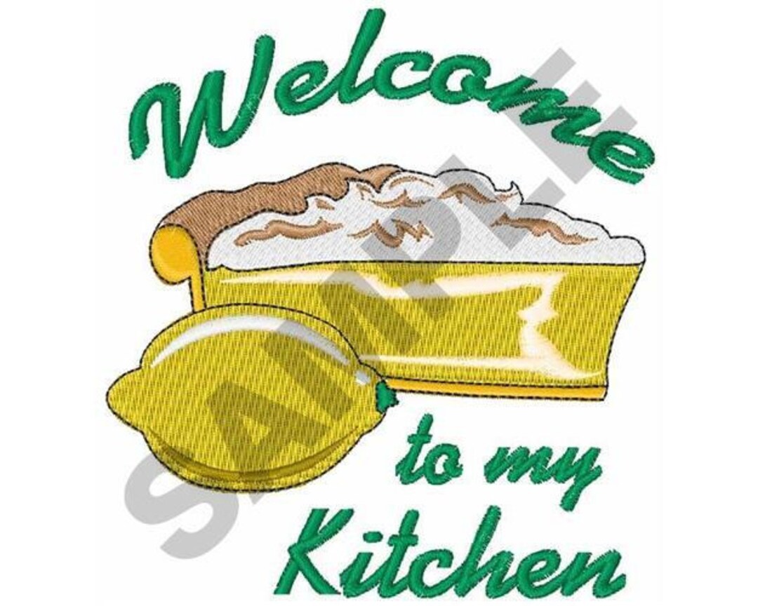 to My Kitchen Machine Embroidery Design Etsy