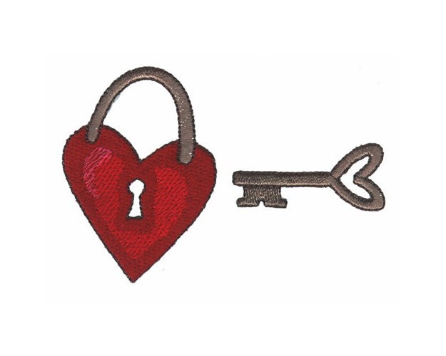 Heart Lock With Key Machine Embroidery Design - Etsy Heart Lock With Key Machine Embroidery Design - Etsy