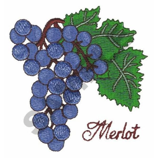 Merlot - motif de broderie machine